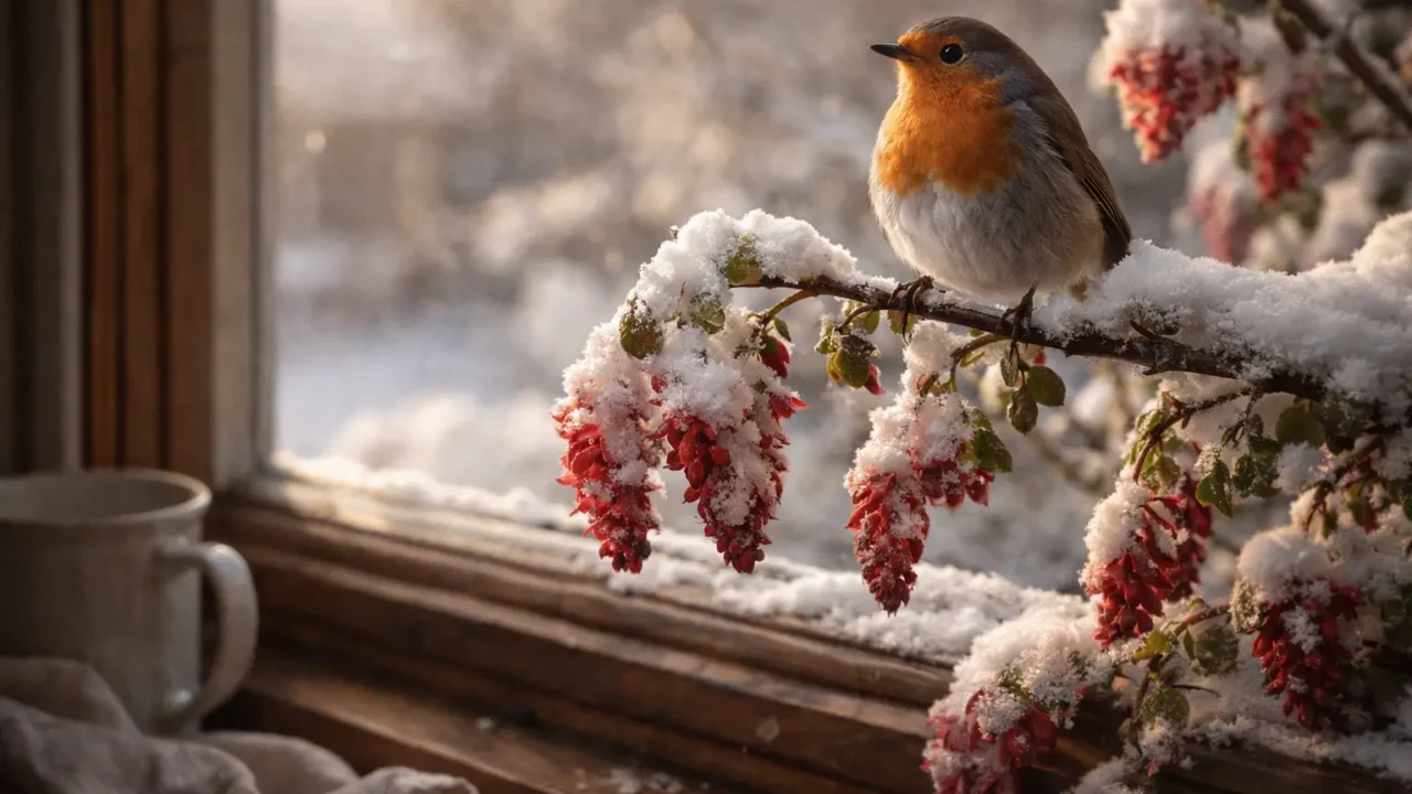 Pettirossi in giardino d'inverno: cosa mettere fuori per aiutarli a sopravvivere